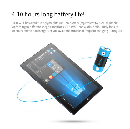 PiPO W11 2 in 1 8G+128G 11.6 inch Tablet PC Windows 10 OS 1920*1080 IPS Intel Gemini Lake N4120 2.4GHz Quad Core CPU 4GB RAM 64GB SSD