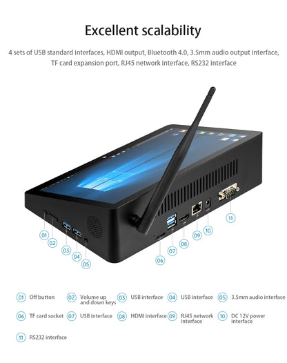 PiPO X12 （PIPO X10 PRO) Optional 4G module, high-performance Intel 3165 WiFi, reserved SSD slot for direct SSD addition, 4Ω 3W dual speakers with loud sound